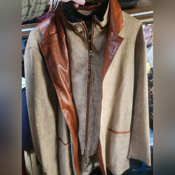 Jackets & Blazers - Womens suede and leather coat